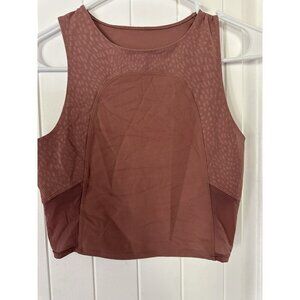 Lululemon Nulu and Mesh Yoga Pink Tank Top Women’s Sz 4